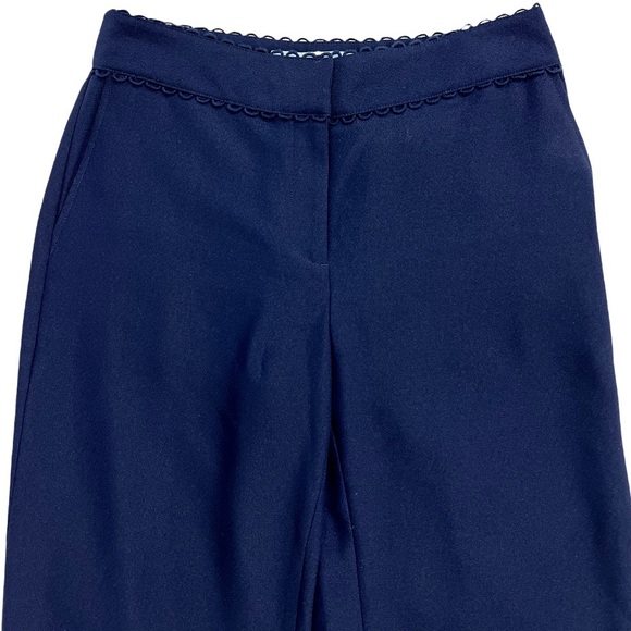 Draper James Scallop Crop Pants in Navy Size 0 - Picture 4 of 8